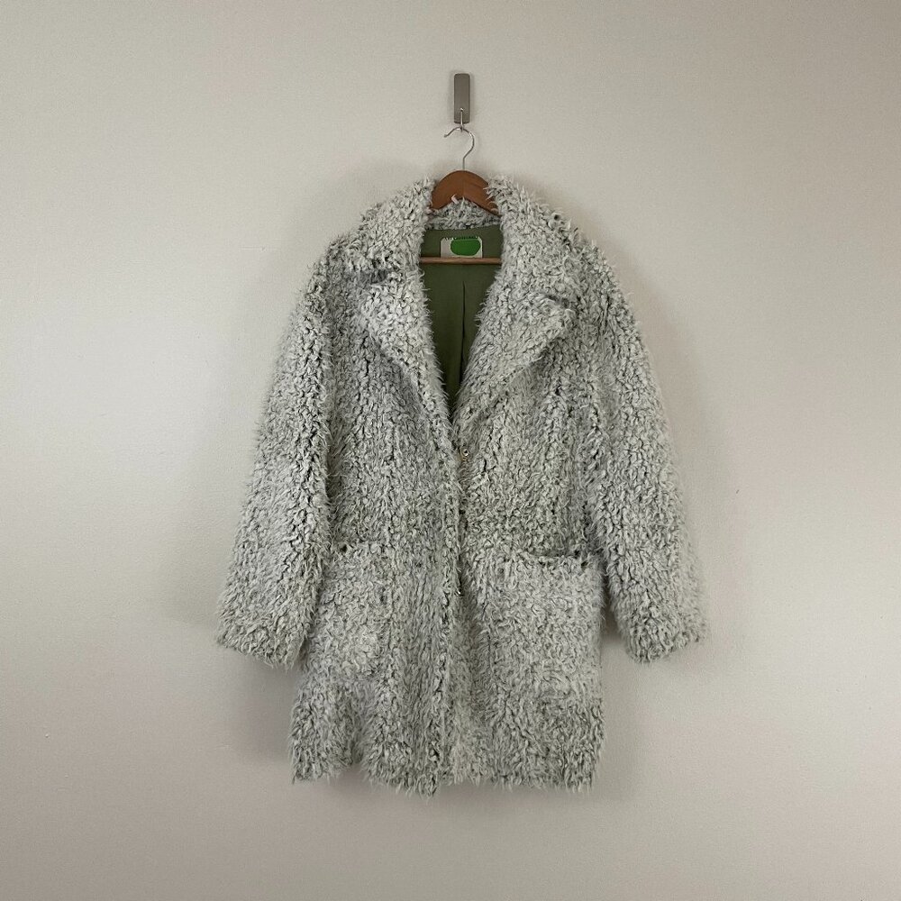 Anthropologie Shaggy Faux Fur Heavyweight Coat Size Medium